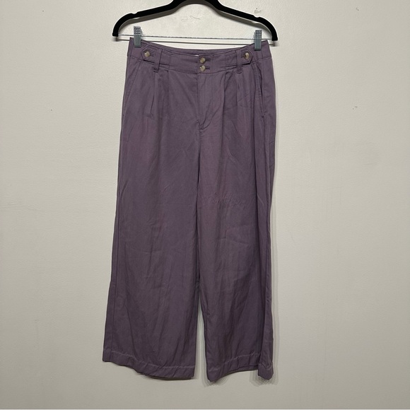Madewell The Harlow Wide Leg Pant Smoky Grape 2 Petite - Picture 3 of 8